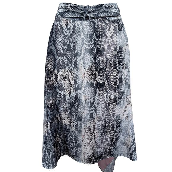 Krisa Snake Print Asymmetrical Wrap Skirt Women's Small Professional Timeless - Picture 6 of 12